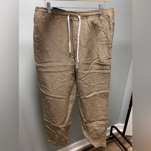 Polo by Ralph Lauren Tan Houndstooth Drawstring Pant